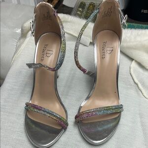 Silver and Multicolor Women's Heels by Required